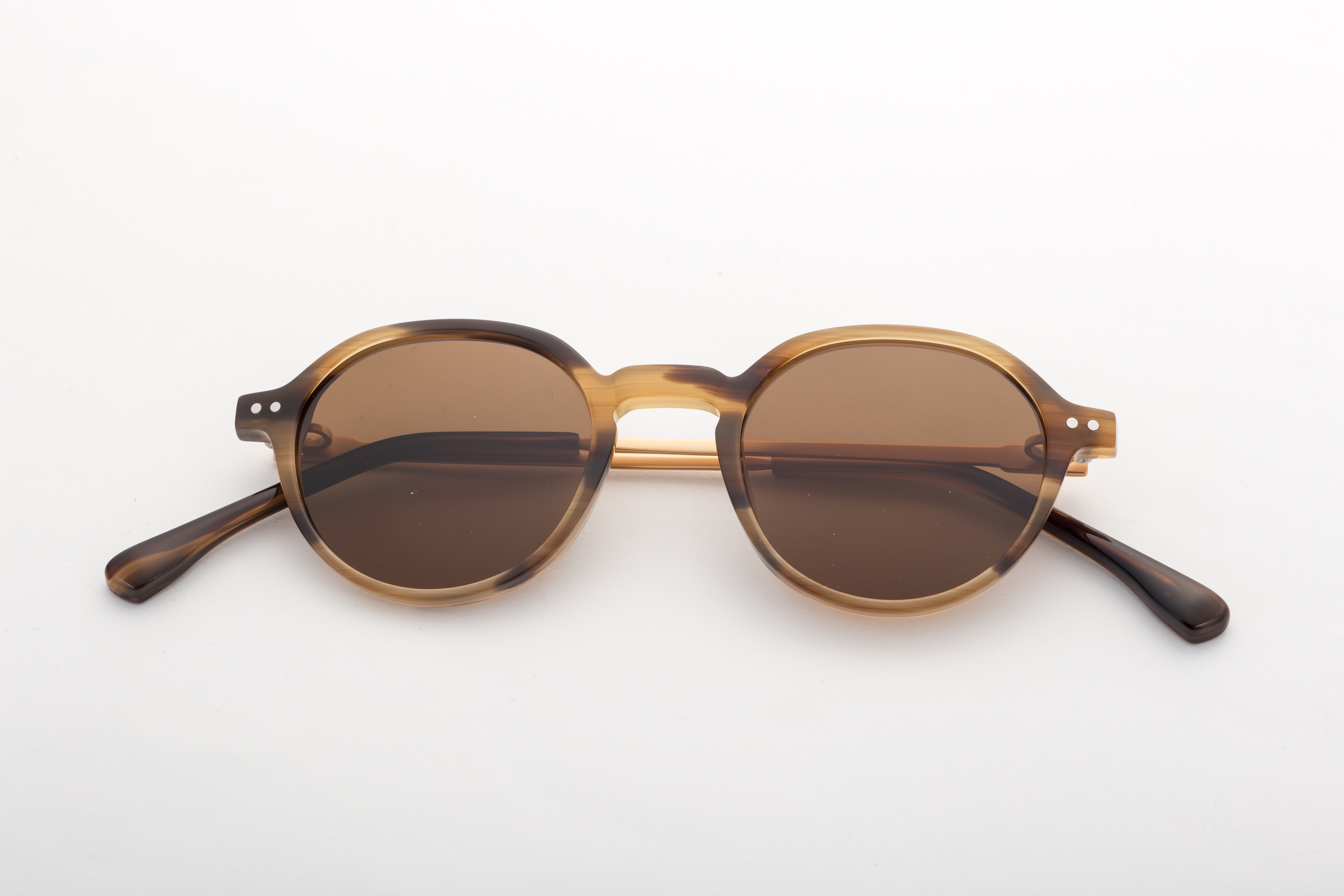 Custom Vintage Designer Sunglasses Men Half Titanium Round Sun Glasses Ladies Shades Eyewear