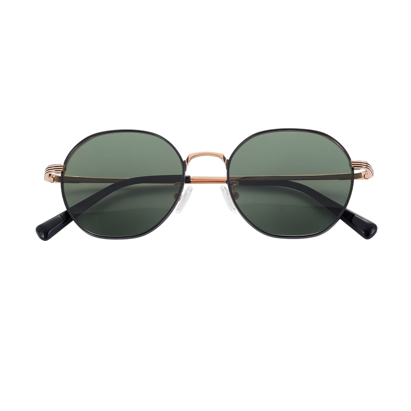 China Manufacturer Customized Wholesale 2025 Metal New Design Elliptical Titanium Sunglasses For Men And Women