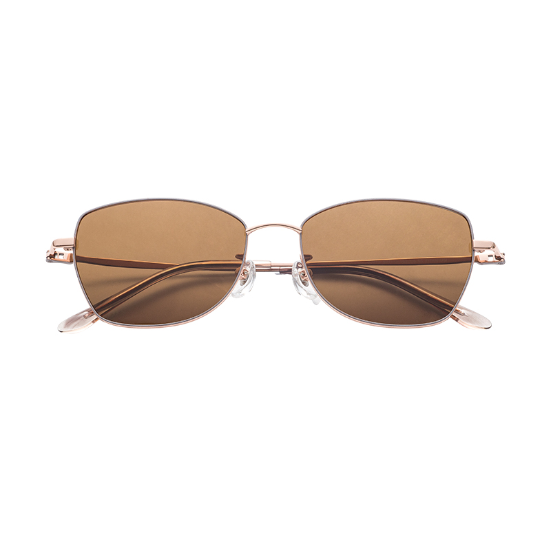 Wholesale UV400 Protection Lightweight Metal Frame OEM/ODM Orders Semi-Titanium Polarized Sunglasses