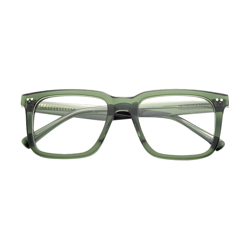 Fashion Comfortable Square Acetate Glasses Trendy Lightweight Acetate Eyewear Frames for Men/Women