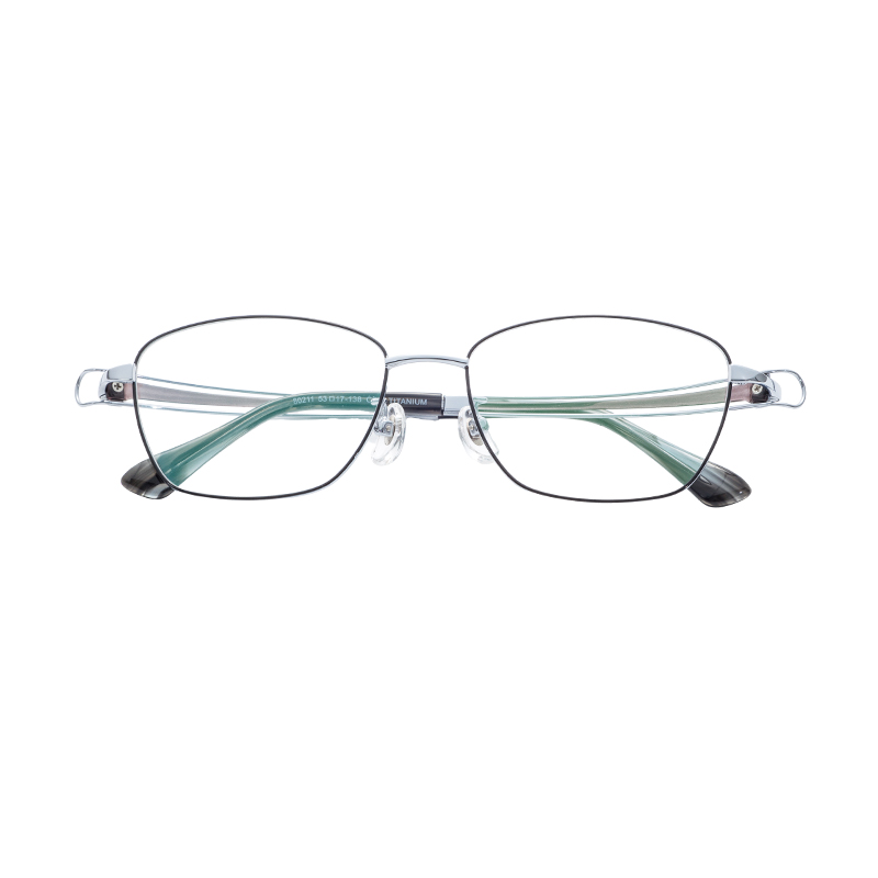 Premium Diamond-Shaped Blue Light Blocking Glasses Anti-Fatigue Optical Spectacle Eyewear Semi-Titanium Frame OEM ODM Service