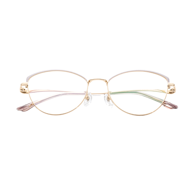 Popular Wholesale Custom Design Lightweight Durable Fashion Semi-Titanium Glasses Frames Eye Glass