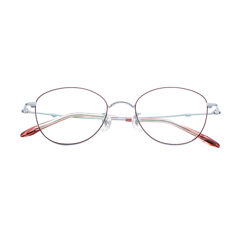 vHot Sale Personalized Decorative Modern Style Lightweight Unisex Semi-Titanium Glasses Frames Eyeglasses