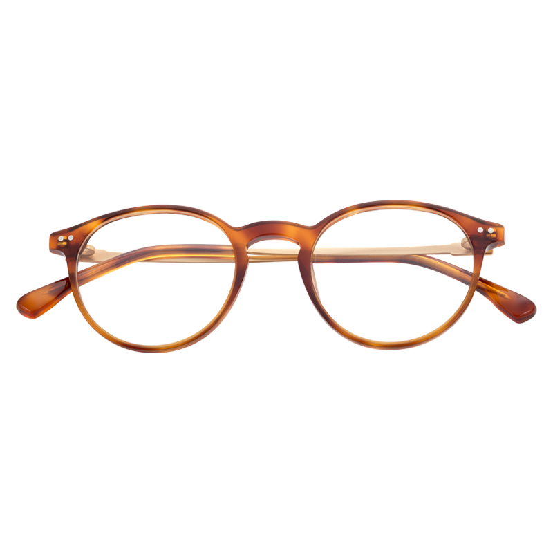 Hot Selling Round Frame Fashion Classical Retro Anti-Blue Light Women Men Half Titanium Optical Glasses