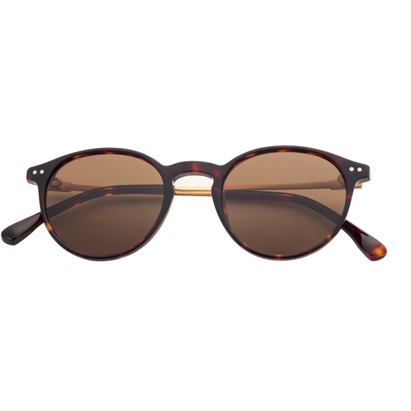 OEM Bands Multiple Colors Acetate Frame Half Titanium Sunglasses Custom Logo Round Men And Women Sunglasses