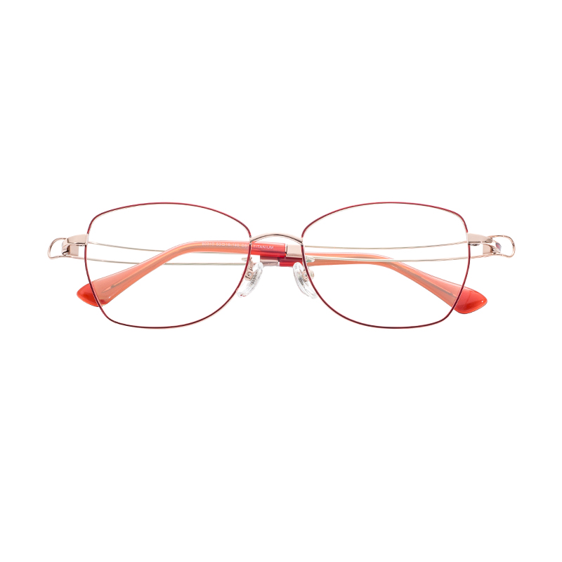 Customizable OEM ODM Lightweight Optical Frames Semi-Titanium Reading Glasses with Durable Spring Hinge Spectacle Eyewear