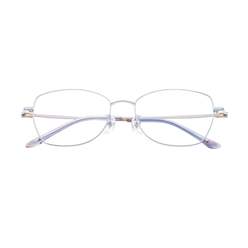 Hypoallergenic Corrosion-Resistant Modern Slim Style Unisex Titanium-Composite Glasses Frame Semi-Titanium Eyeglass Frames