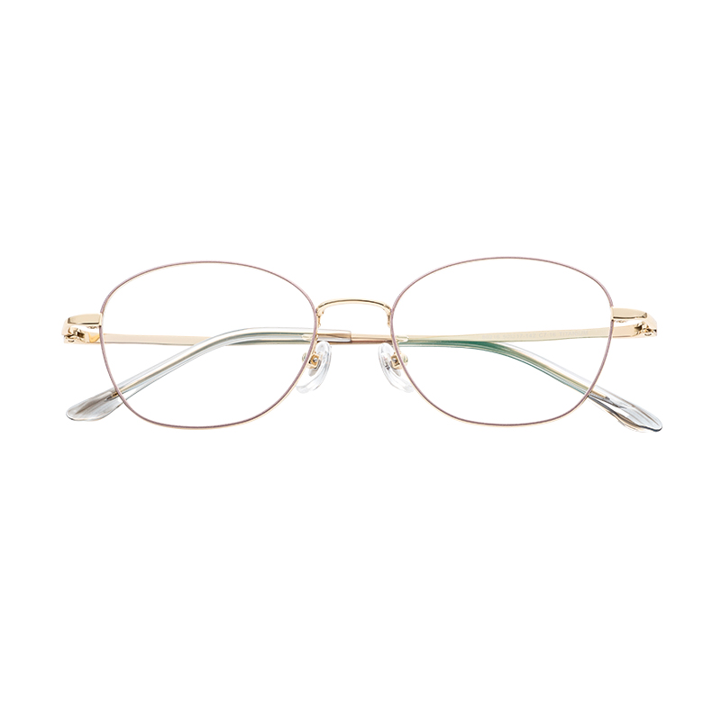 Luxury Comfortable Trendy Bulk Order Creative Design Personalized Half titanium glasses frames Eyeglasses
