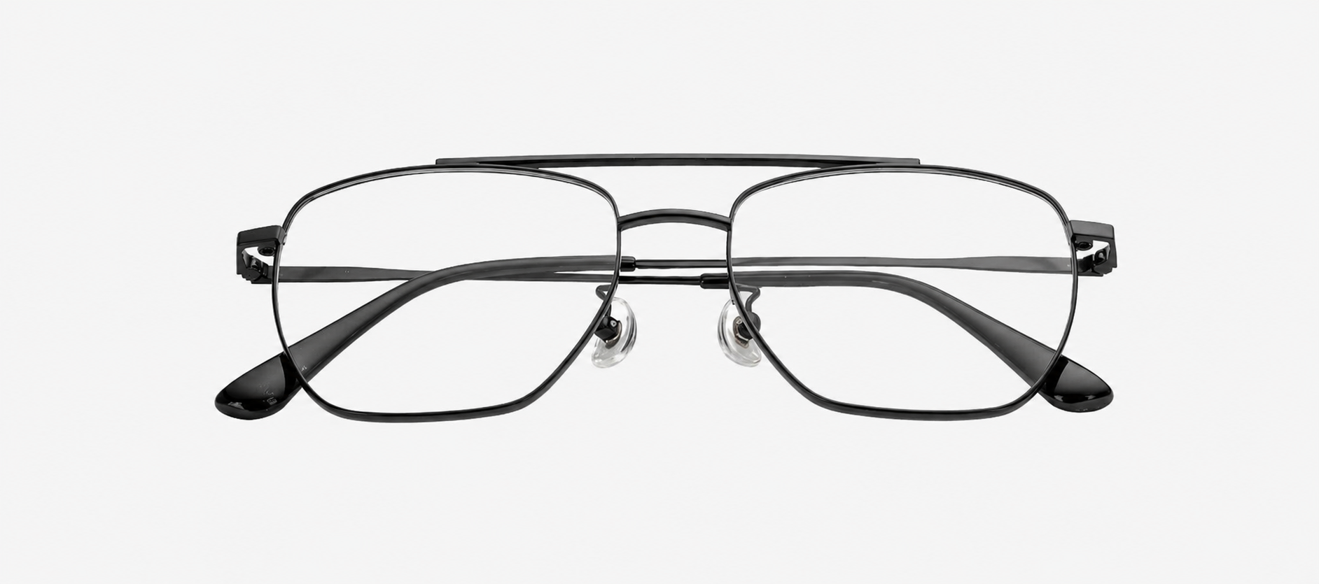 HJ16463-Metal Wholesale Stylish High Quality eye glass Frames Double Beam Design eyewear Metal Square Eyeglass frames Lightweight and Durable