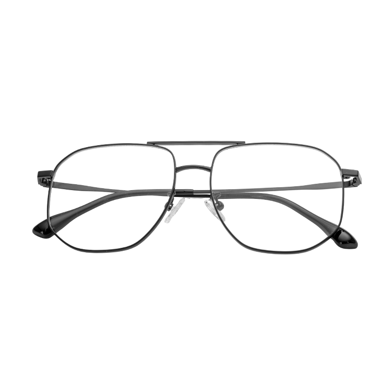 hHJ16464-Metal Wholesale High-Quality Stylish eyewear Double Beam Design Spectacle frames Metal Eyeglass frames for men and women