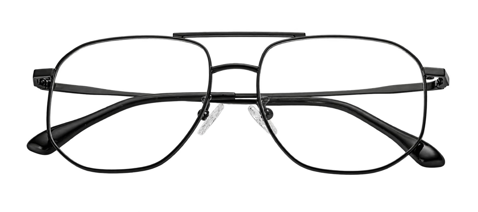 hHJ16464-Metal Wholesale High-Quality Stylish eyewear Double Beam Design Spectacle frames Metal Eyeglass frames for men and women