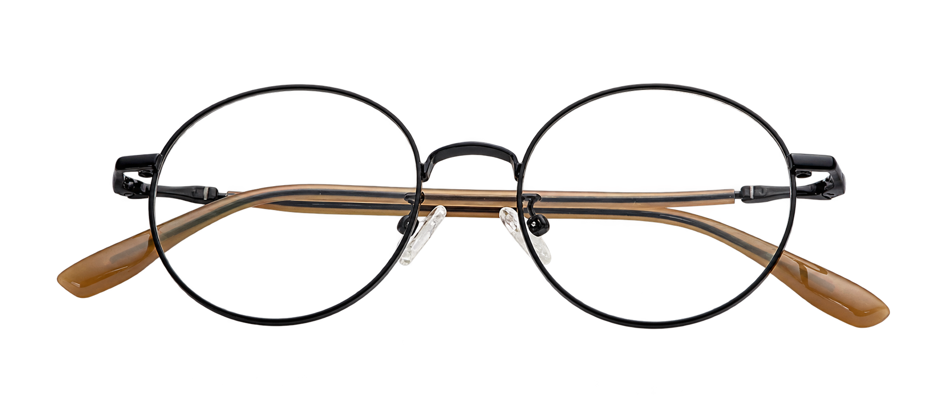 HJ16466-Metal Factory Wholesale Price, High-Quality Circular Eyeglass frames Trendy Designer Retro glasses Frames for Men Women Wear all day