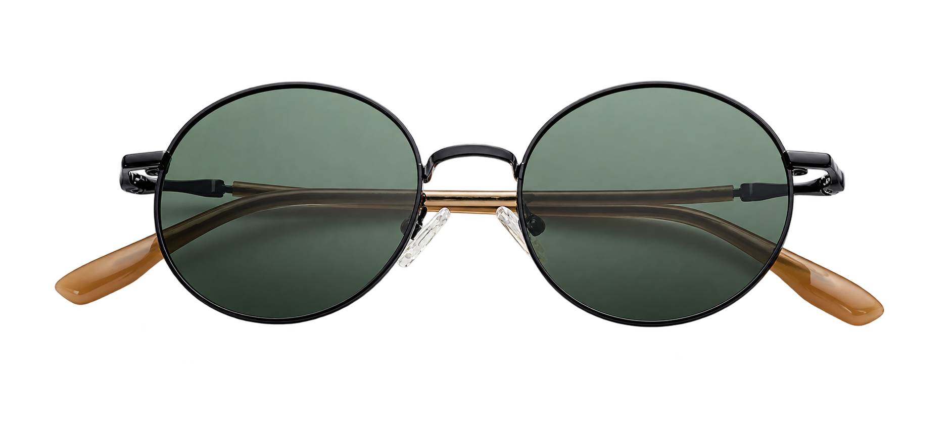 HJ16466-Metal Factory Direct Supply Retro Literary Sunglasses Round Metal Sun Glasses Comfortable to Wear for Daily Travel