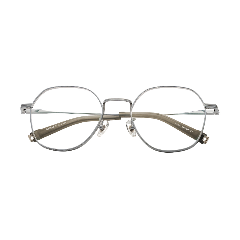 HJCK9842-Titanium Glasses OEM ODM Custom Titanium Plate Optical Glasses Frame Sleek Modern Design Metal Frames computer glasses for eye protection