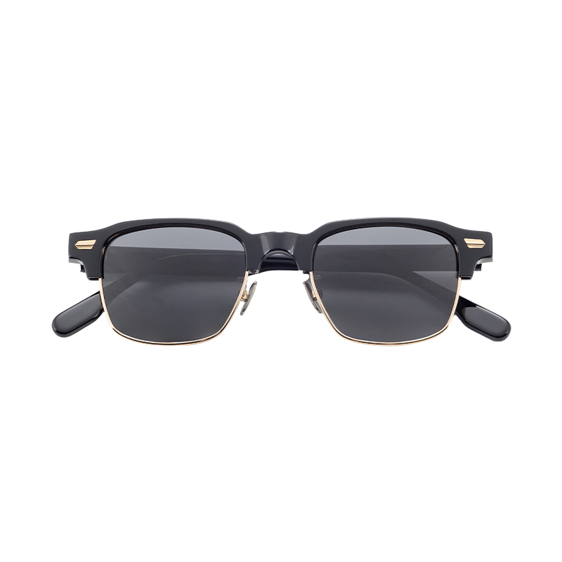 New Fashion Unique Man Small Square Metal Acetate Sunglasses Eyewear Custom Oem Metal Acetate Sunglasses For Men Women