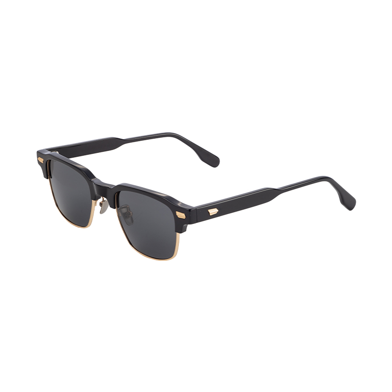 New Fashion Unique Man Small Square Metal Acetate Sunglasses Eyewear Custom Oem Metal Acetate Sunglasses For Men Women