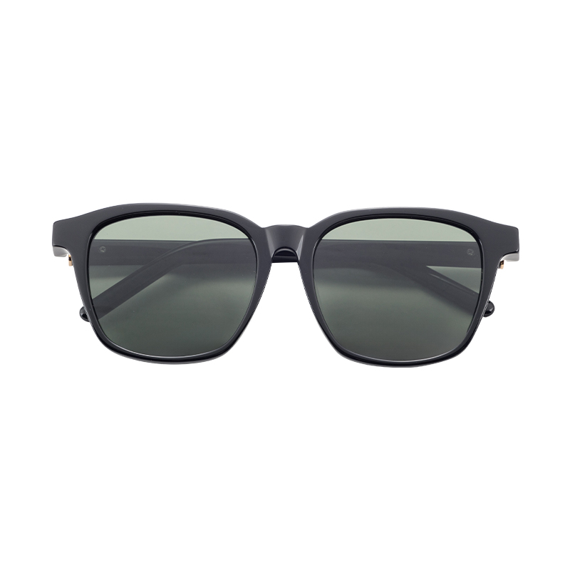 Custom Fashion Metal Temples Acetate Frame Classic Shades Oversized Vintage Ladies Men Square Sunglasses
