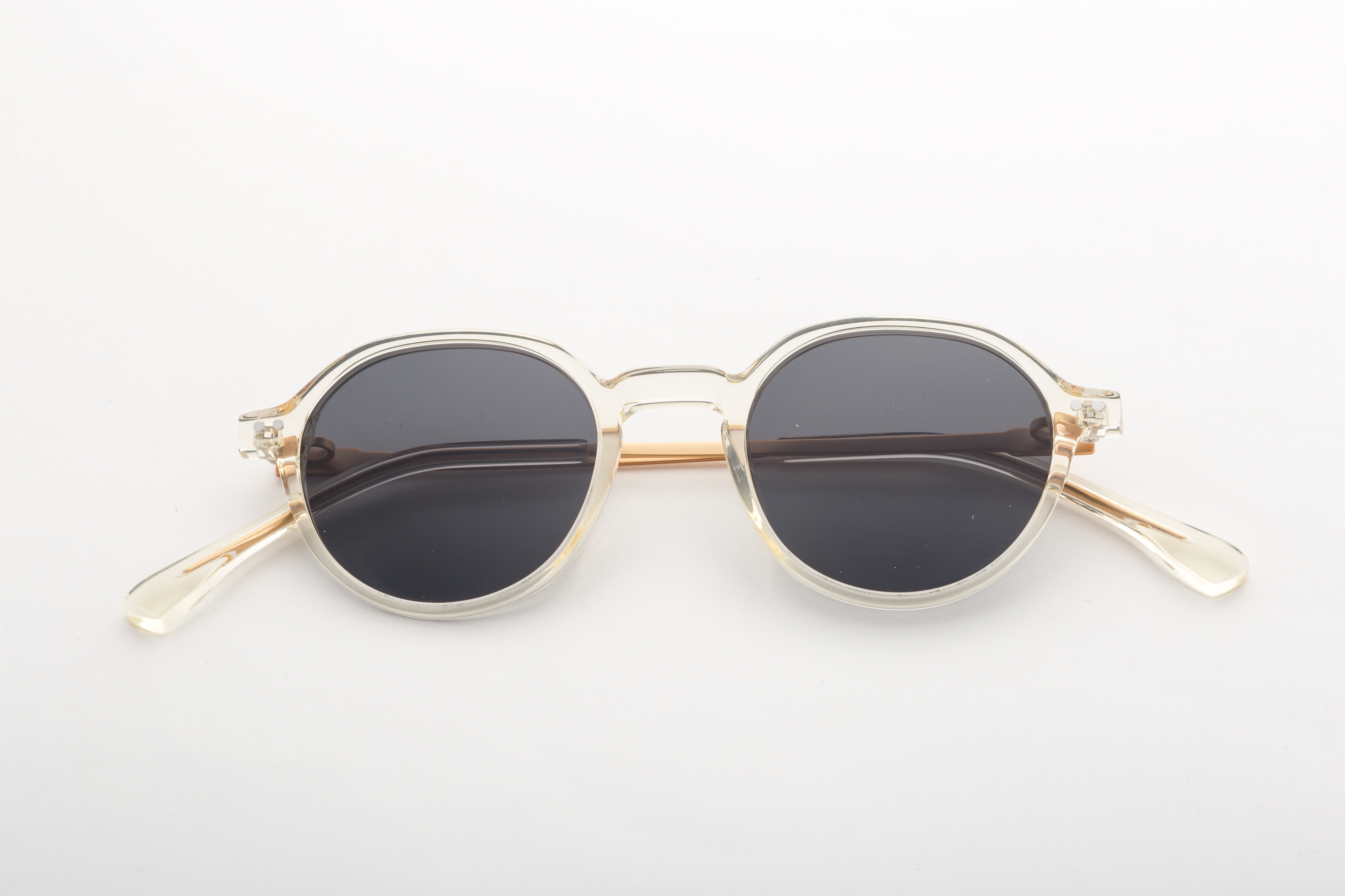 Custom Vintage Designer Sunglasses Men Half Titanium Round Sun Glasses Ladies Shades Eyewear