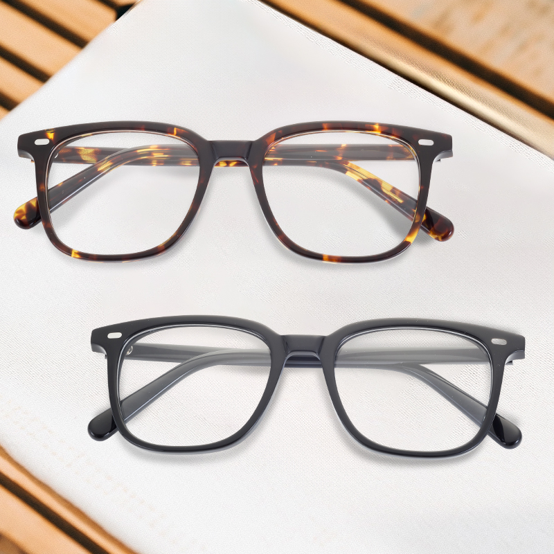 OEM&ODM High-End Unisex Reading Glasses Optical Frame New Fashionable High-End Acetate Eyewear Solid Acetate