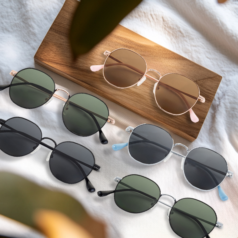 China Sunglasses Supplier Customized Wholesale High Quality Half Titanium Round Sport Sunglasses For Hot Sale