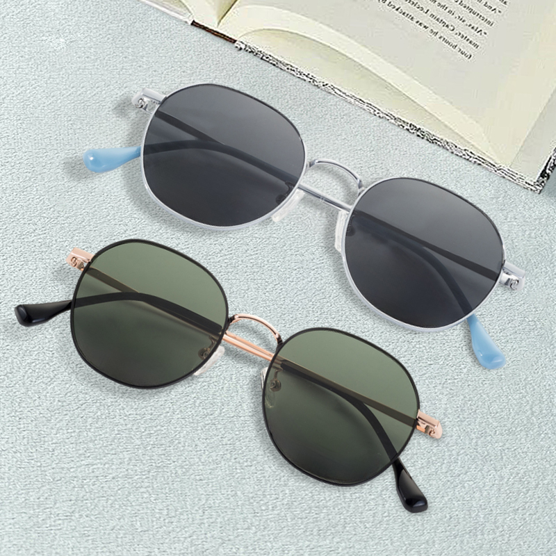 China Sunglasses Supplier Customized Wholesale High Quality Half Titanium Round Sport Sunglasses For Hot Sale