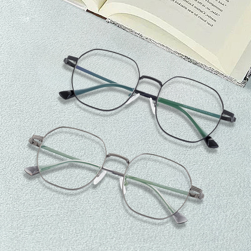 T21128 Custom Logo Retro Half Titanium Glasses Male Female Eyeglasses Optical Frame New Arrival Fashion Luxury Glasses