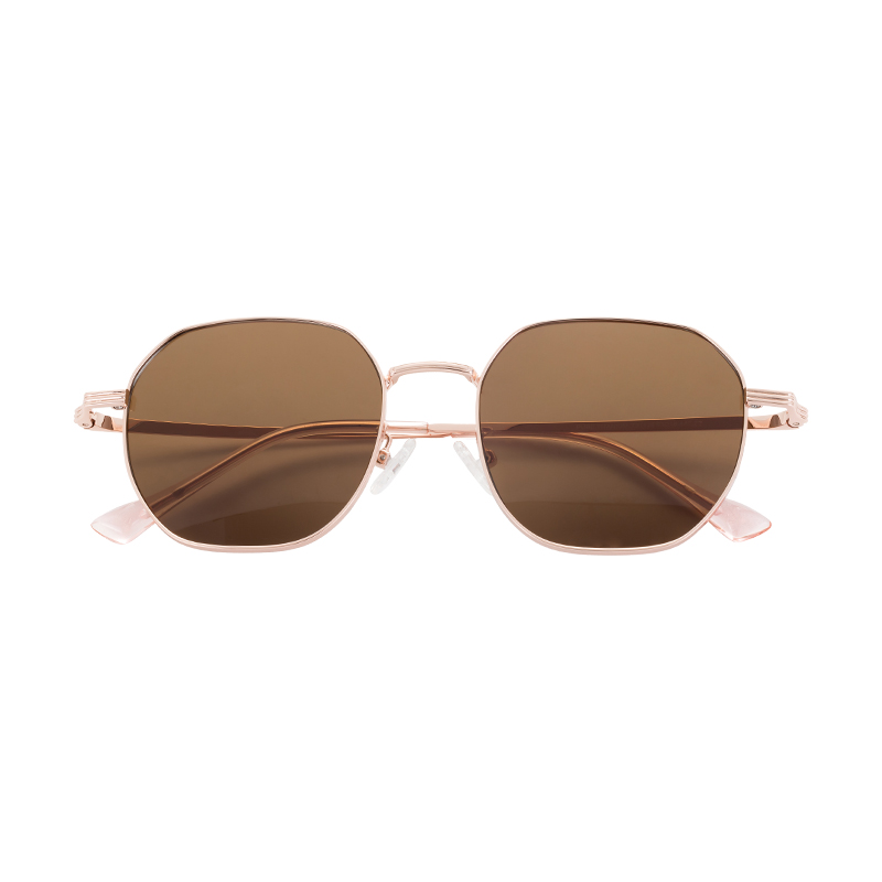 Manufacturer Wholesale Customized Lens Half Titanium Frame Sunglasses Trendy Oval Top Classic Sunnies