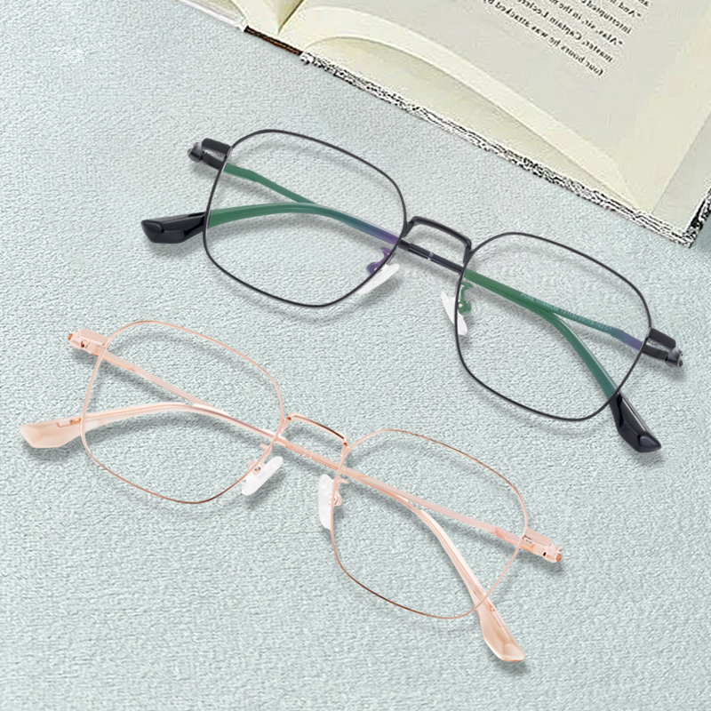 2025 Brand Design Half Titanium Optical Eyeglasses Vintage Prescription Spectacle With Various Colors Frame