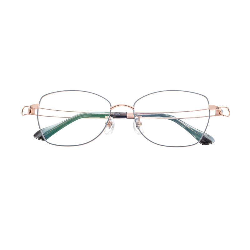 intage Solid Pattern Semi-Titanium Optical Spectacle Frames Anti-Glare Driving Glasses with OEM ODM Service