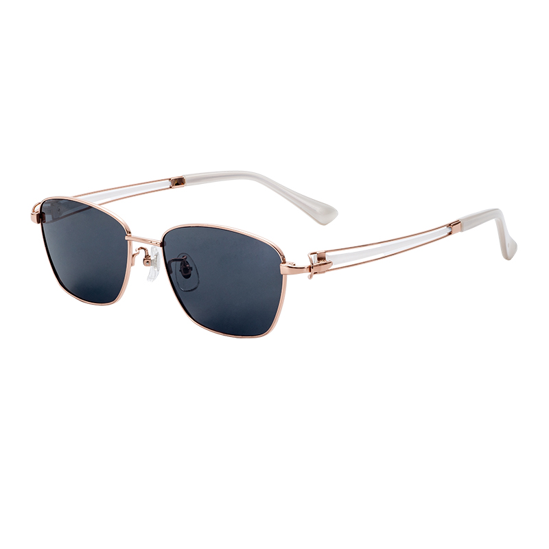 Semi Titanium Round Polarized Sunglasses UV400 Protection OEM ODM Custom Sun Shades Eyewear Frame for Men and Women