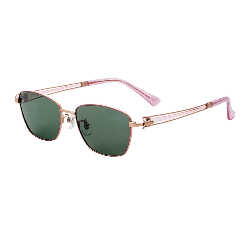 Semi Titanium Round Polarized Sunglasses UV400 Protection OEM ODM Custom Sun Shades Eyewear Frame for Men and Women