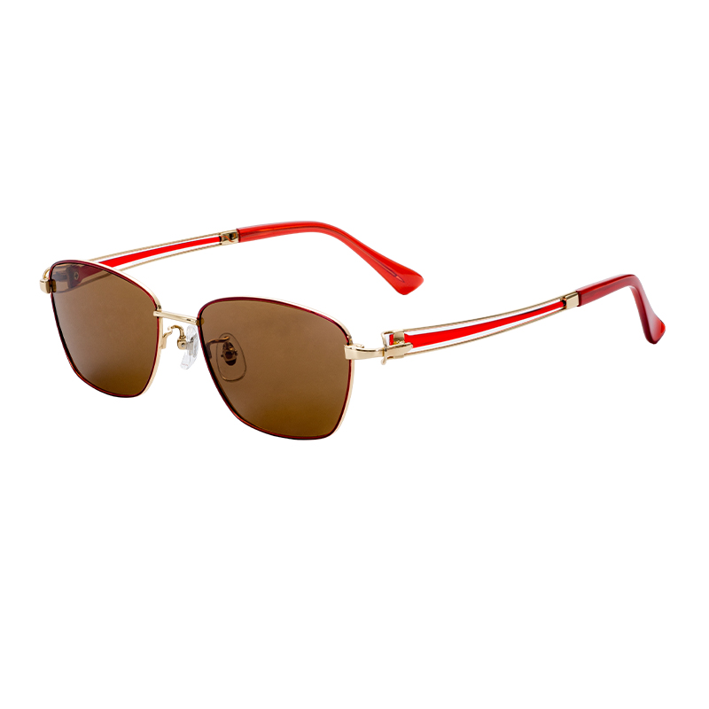 Semi Titanium Round Polarized Sunglasses UV400 Protection OEM ODM Custom Sun Shades Eyewear Frame for Men and Women