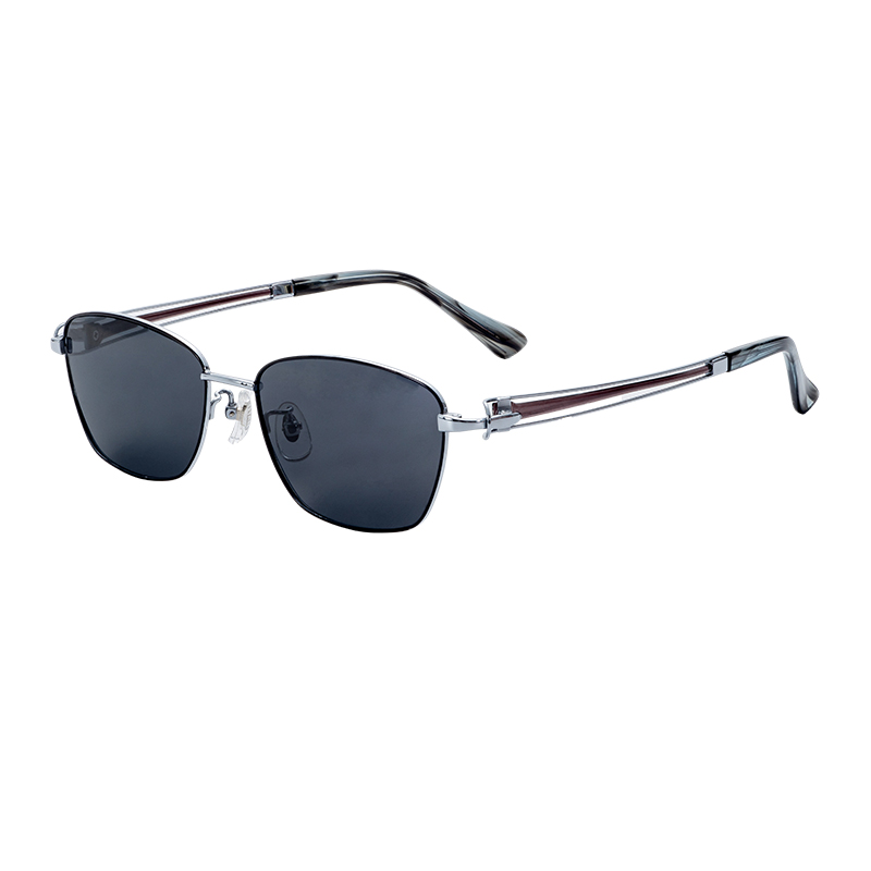 Semi Titanium Round Polarized Sunglasses UV400 Protection OEM ODM Custom Sun Shades Eyewear Frame for Men and Women
