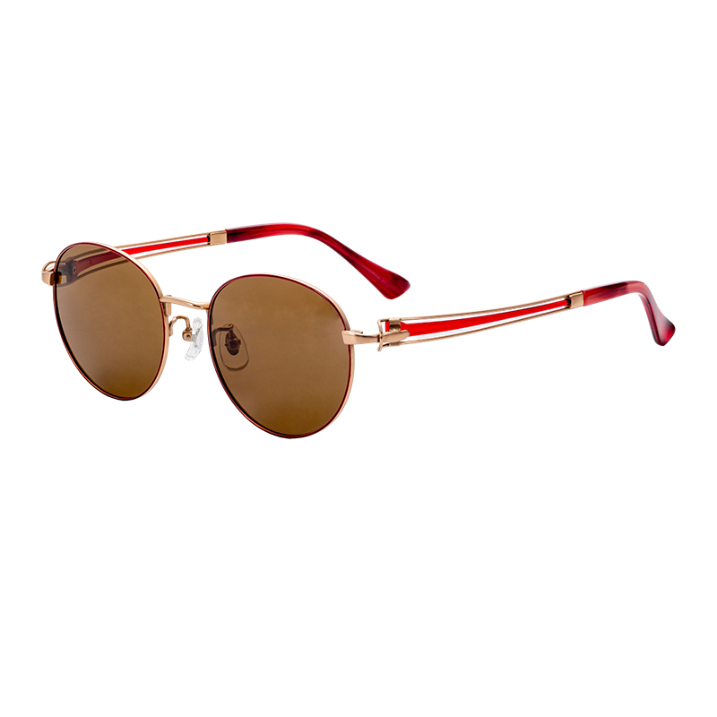 Premium UV400 Polarized Sunglasses Gold Semi Titanium Frame Lens Customizable OEM ODM Outdoor Eyewear Sunshades Tac Lenses
