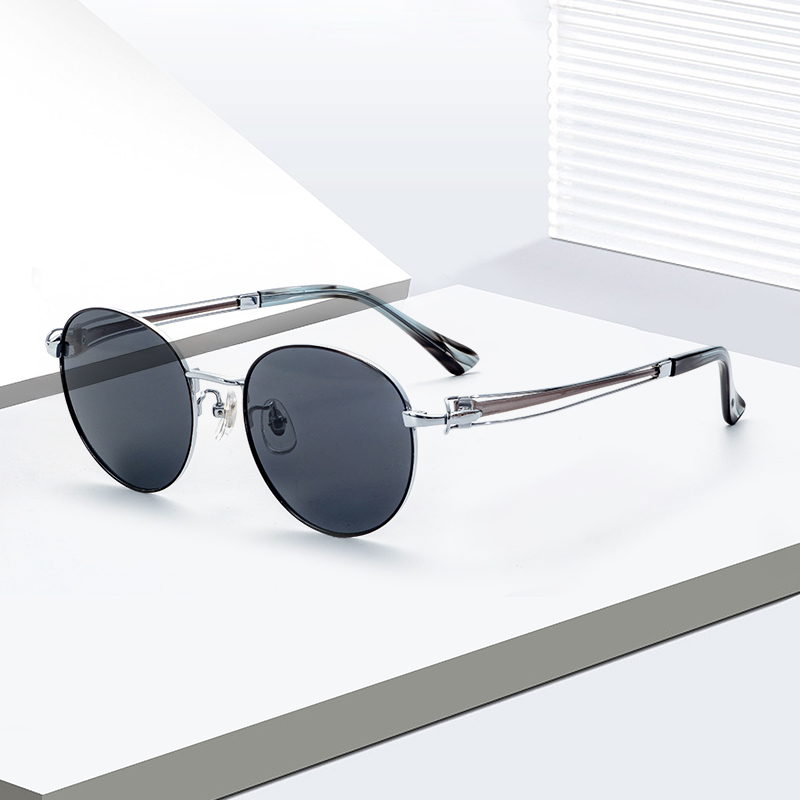 Premium UV400 Polarized Sunglasses Gold Semi Titanium Frame Lens Customizable OEM ODM Outdoor Eyewear Sunshades Tac Lenses