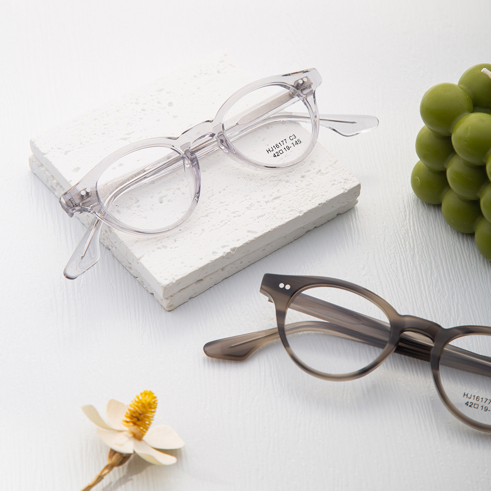 Vintage Classic Round Custom Logo Optical Glasses Eyewear Acetate Frame Eyeglasses