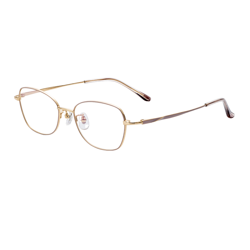 Wholesale Factory Direct Trendy Stylish Lightweight Durable Half Titanium Glasses Frames Eyeglasses