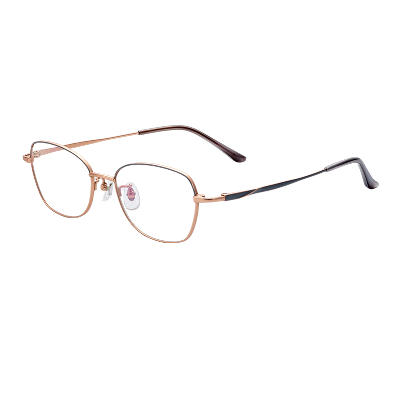 Wholesale Factory Direct Trendy Stylish Lightweight Durable Half Titanium Glasses Frames Eyeglasses