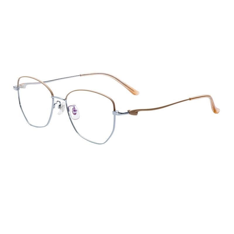 Factory Price Hot Selling Lightweight Durable Universal Stylish Semi-Titanium Glasses Frames Eyeglasses