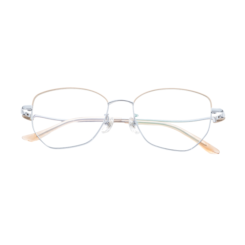 Factory Price Hot Selling Lightweight Durable Universal Stylish Semi-Titanium Glasses Frames Eyeglasses