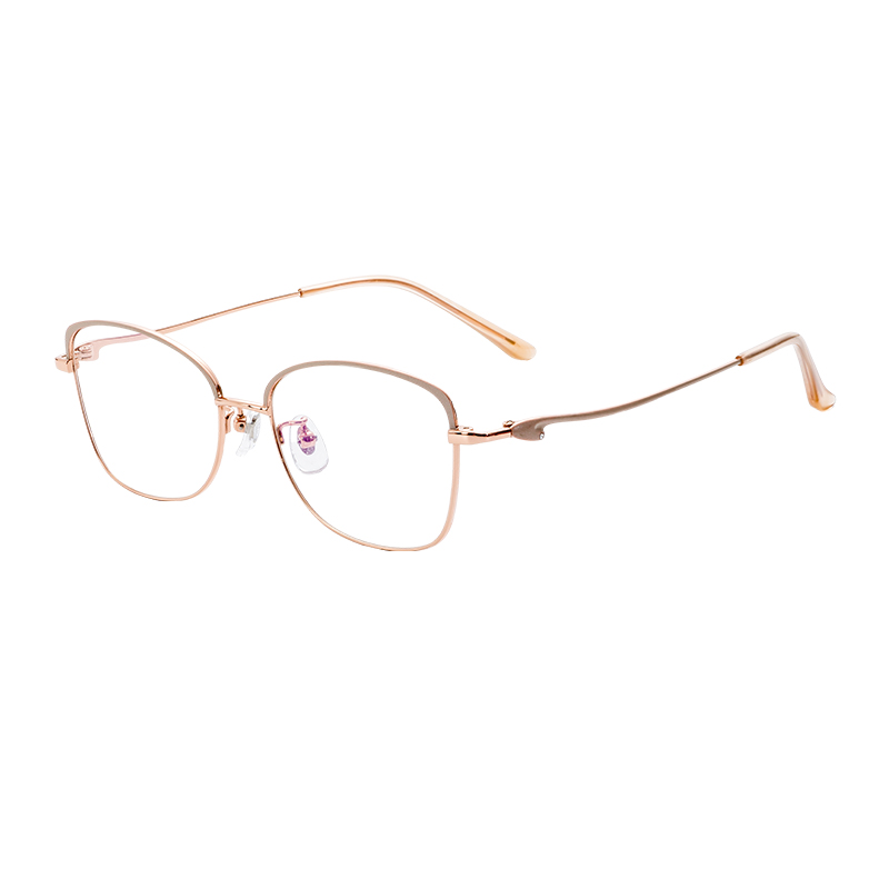 Trendy Lightweight Unisex Wholesale Durable Half Titanium Glasses Frames Optical Frames Eyeglasses