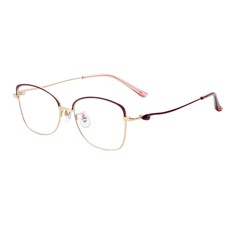 Trendy Lightweight Unisex Wholesale Durable Half Titanium Glasses Frames Optical Frames Eyeglasses