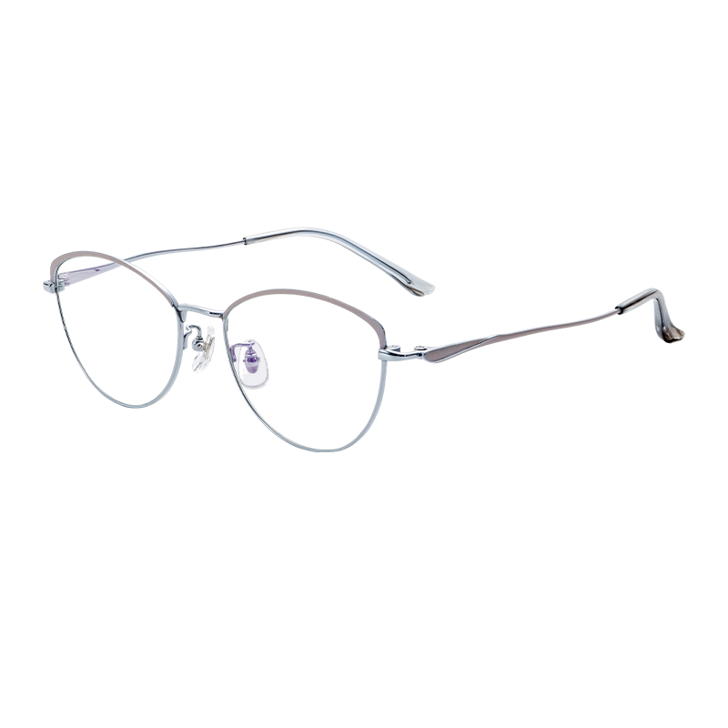 Popular Wholesale Custom Design Lightweight Durable Fashion Semi-Titanium Glasses Frames Eye Glass