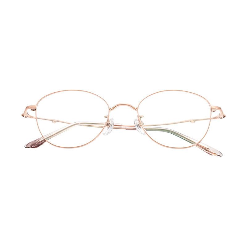 vHot Sale Personalized Decorative Modern Style Lightweight Unisex Semi-Titanium Glasses Frames Eyeglasses
