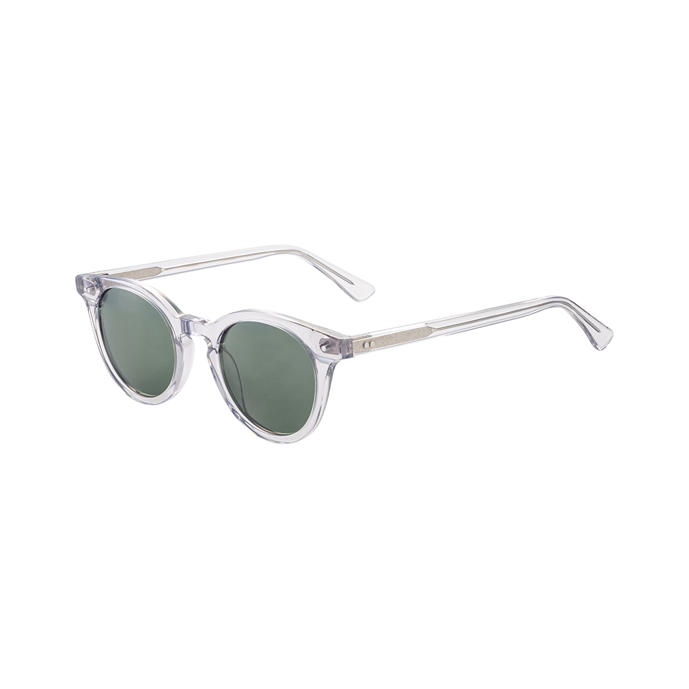 Cheap Custom Fashionable Uv Sunglasses Cute Sunglasses For Women Transparent Crystal Acetate Fiber Sunglasses