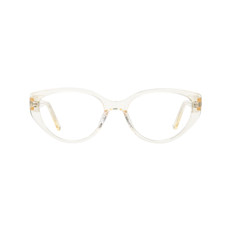 Custom Logo Italy Design Mazzucchell Unisex Acetate Clear Transparent Myopia Eyeglasses Frame Blue Light Blocking Glasses