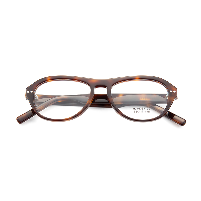 Women Men Spectacle Frame Myopic Support Prescription Lens Vintage Round Eyewear Acetate Optical Eyeglasses