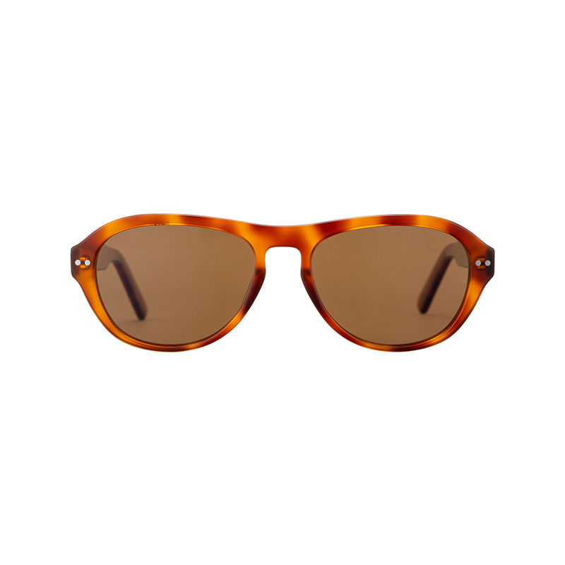 Round Light-Colored Clear Glasses Customizing Recycled Thick Acetate Frame Sunglasses For Men and Women