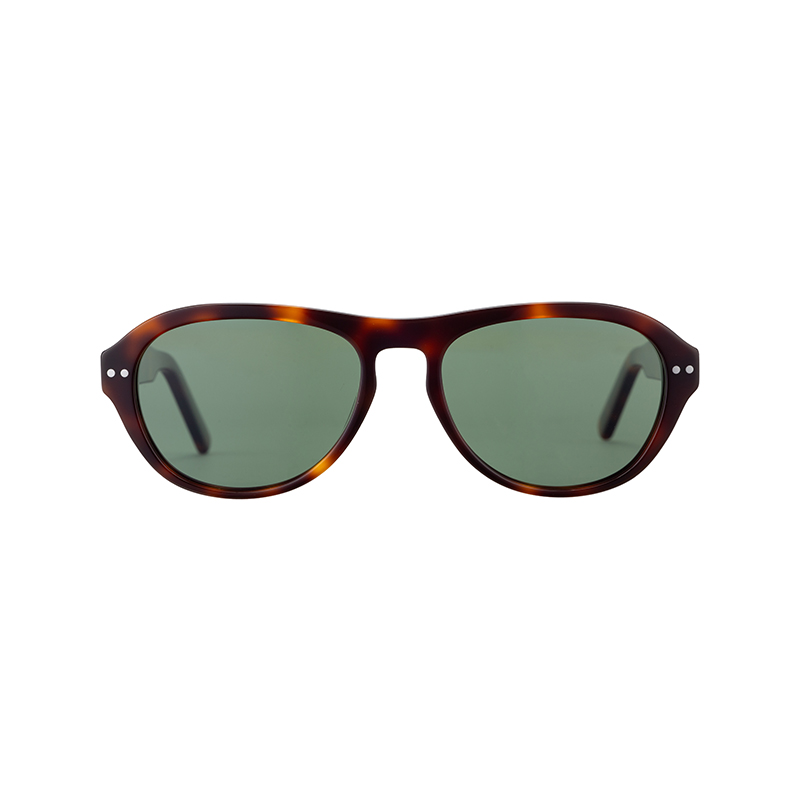 Round Light-Colored Clear Glasses Customizing Recycled Thick Acetate Frame Sunglasses For Men and Women