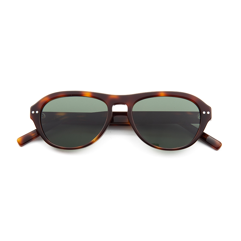 Round Light-Colored Clear Glasses Customizing Recycled Thick Acetate Frame Sunglasses For Men and Women